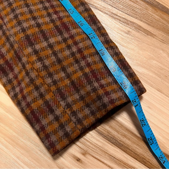 Vintage Donnybrook Blazer Women’s 4 Wool Brown Plaid Dark Academia Ukraine Suede - Picture 7 of 11